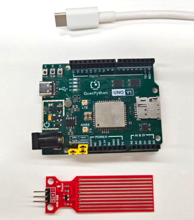 初学者视角体验：【EC800X Duino 开发板】传感器体验-水位检测传感器！